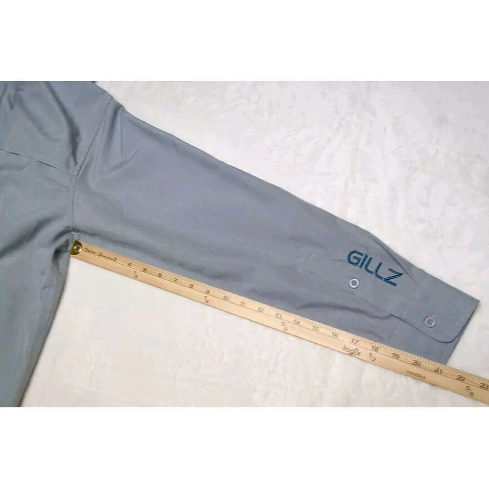 Gillz Fishing Shirt Men's Gray Size XLarge Long Sleeve Button Up Vented Relaxed - Picture 15 of 15